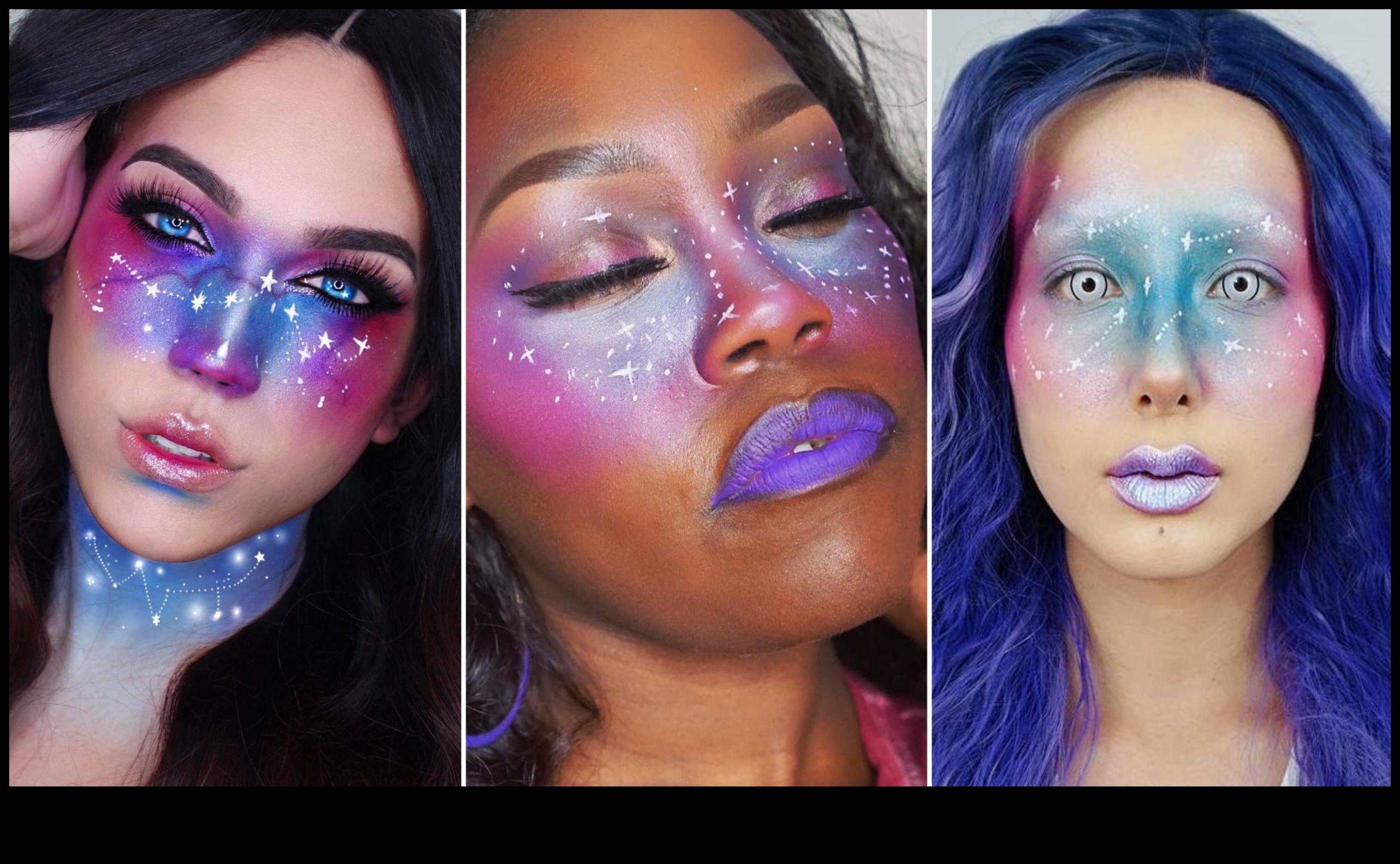 גלאם וגלקסי: חקר השפעות קוסמיות בסגנונות איפור זוהרים